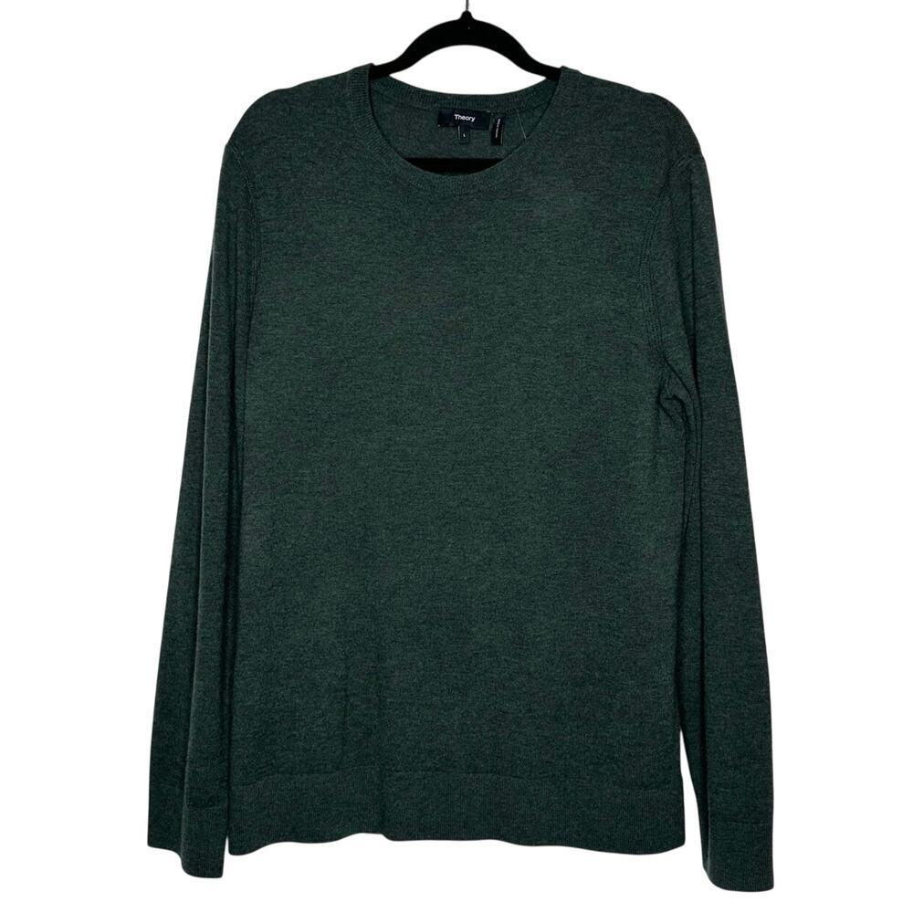 NEW Theory Crewneck Sweater Men's Green Size Large